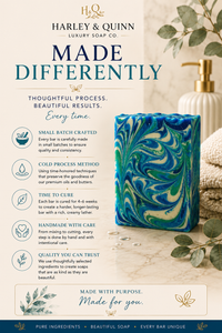 Blue Label-Marine, Green Notes & Cedarwood Soap Bar