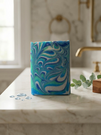 Blue Label-Marine, Green Notes & Cedarwood Soap Bar