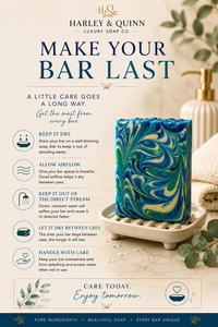 Blue Label-Marine, Green Notes & Cedarwood Soap Bar