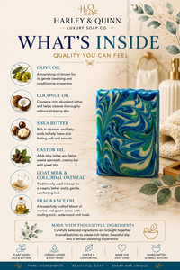 Blue Label-Marine, Green Notes & Cedarwood Soap Bar