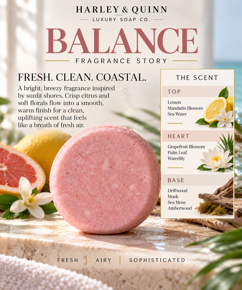 Strand Theory Balance Luxury Shampoo Bar – Citrus, Coconut Cream & Driftwood