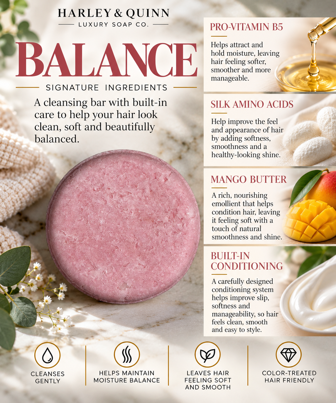 Strand Theory Balance Luxury Shampoo Bar – Citrus, Coconut Cream & Driftwood