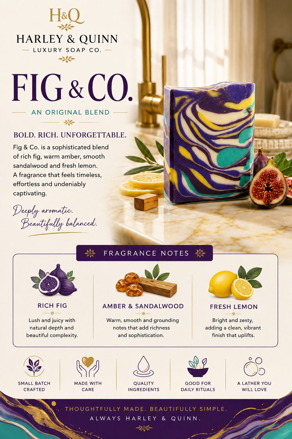 Fig & Co.-Rich Fig, Amber & Sandalwood Soap Bar