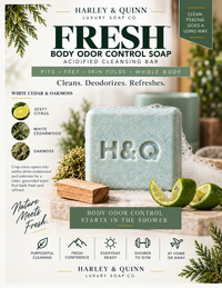 FRESH™-Body Odor Control Soap. Acidified Cleansing Bar
