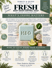 FRESH™-Body Odor Control Soap. Acidified Cleansing Bar