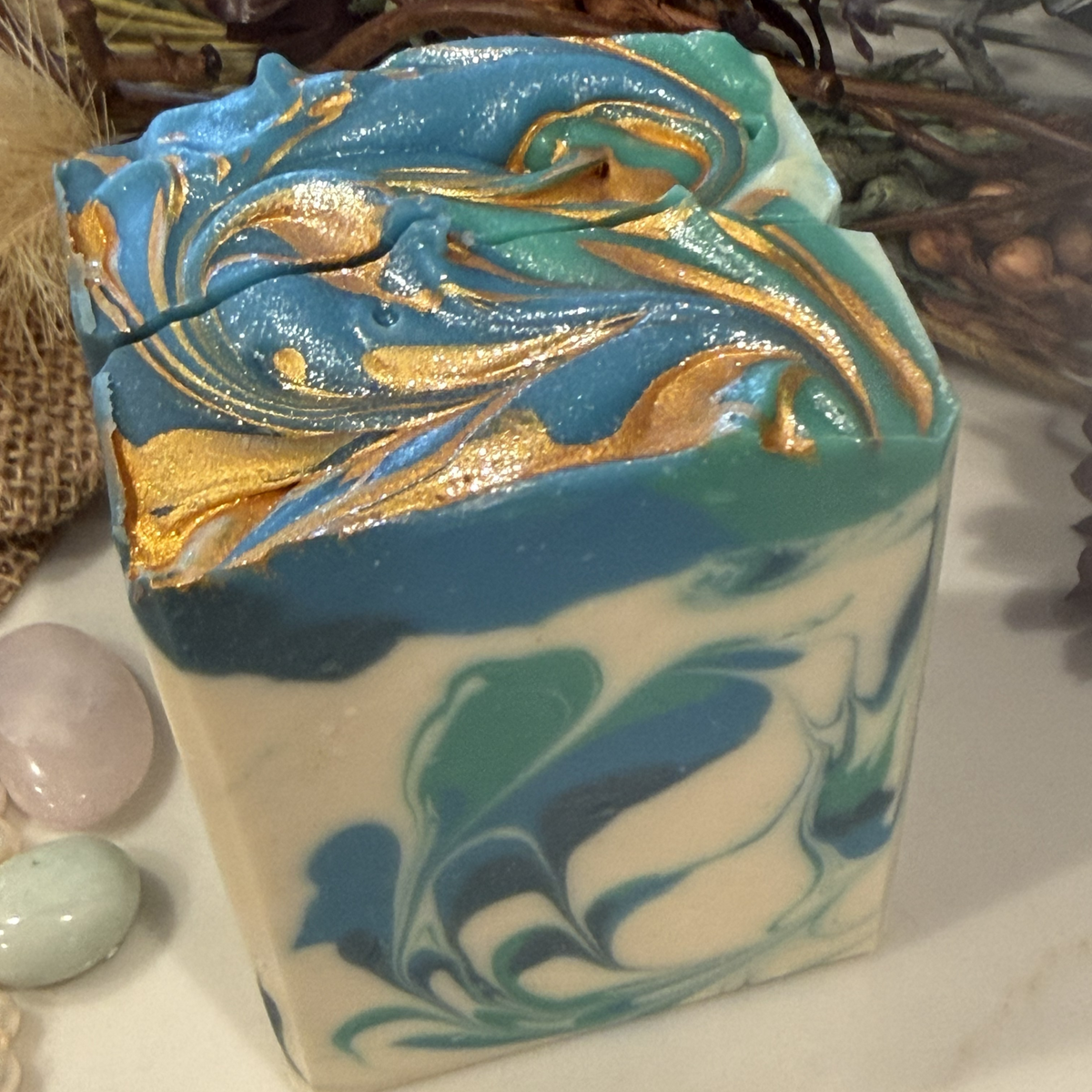 Golden Tropics Luxury Handmade Soap Bar - Pineapple, Mango & Coconut Cream