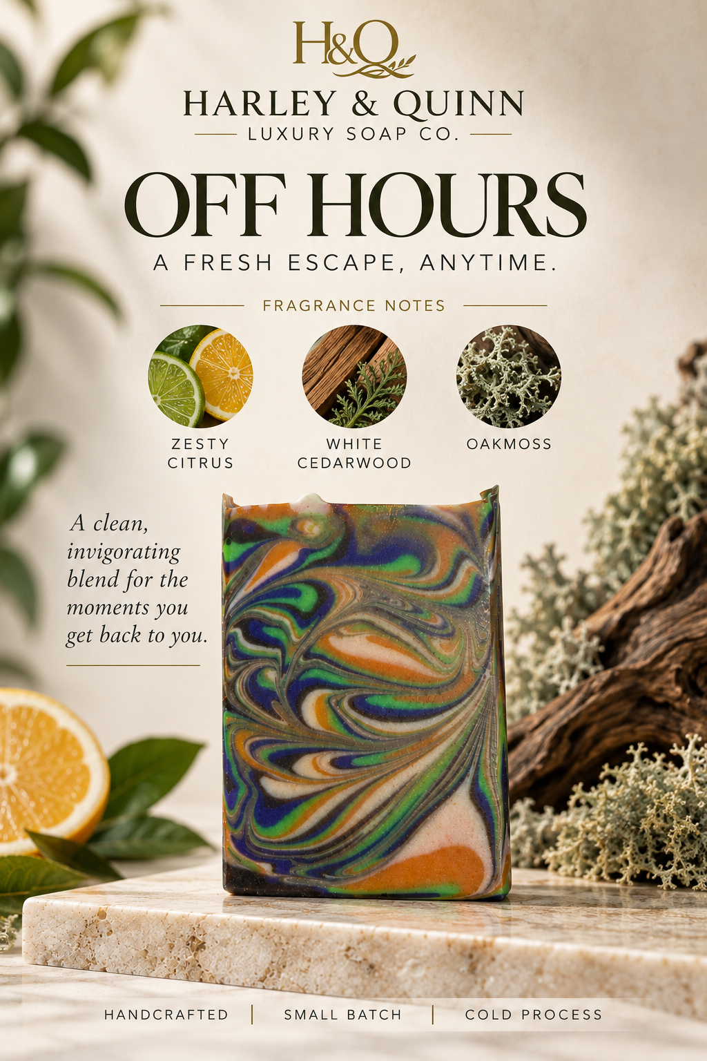 Off Hours-White Cedar & Oakmoss Soap Bar