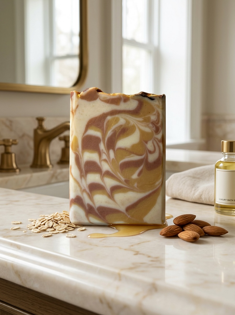 Oatmeal Milk and Honey Luxury Handmade Soap Bar - Warm Oatmeal & Sweet Cream