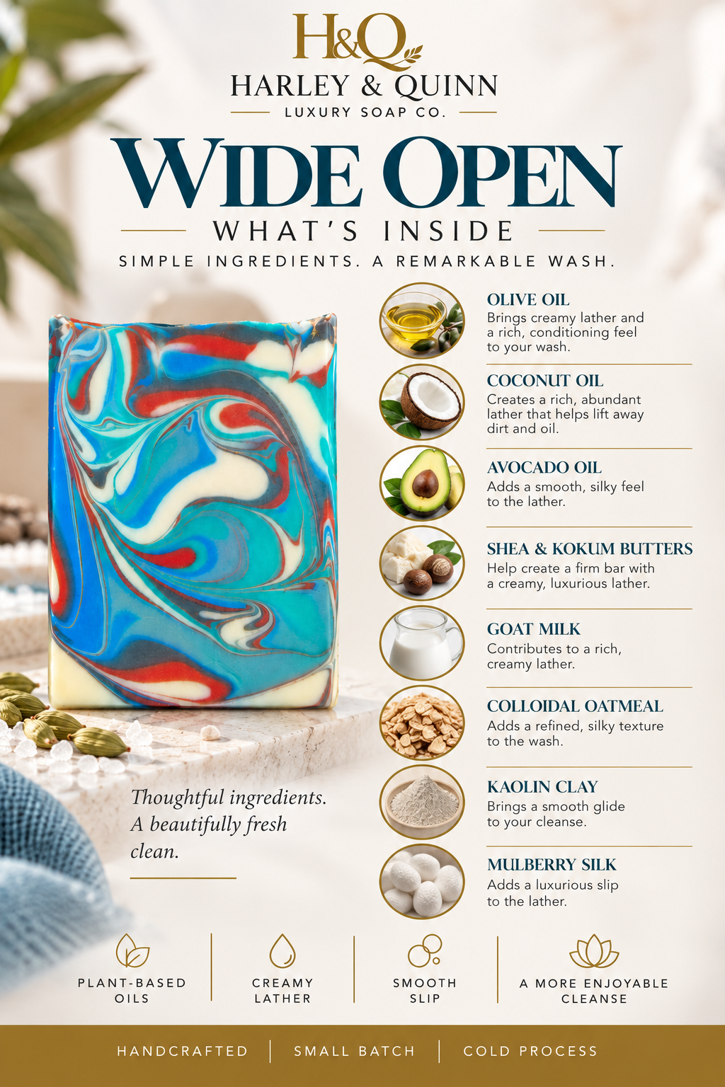 Wide Open-Sea Salt, Cardamom & Amber Soap Bar